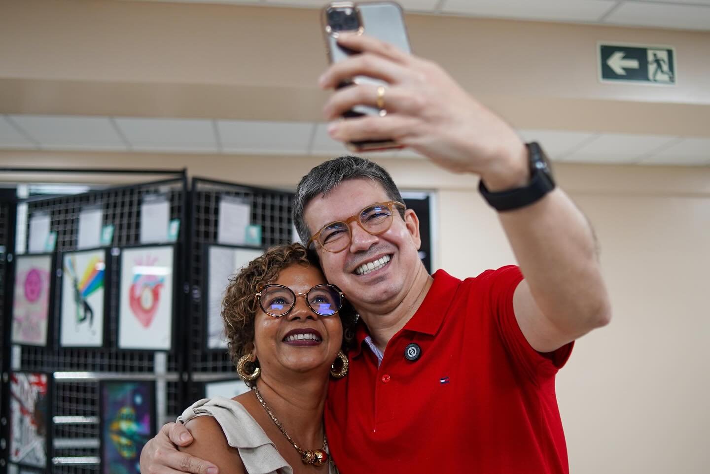 Randolfe em encontro com apoiadora